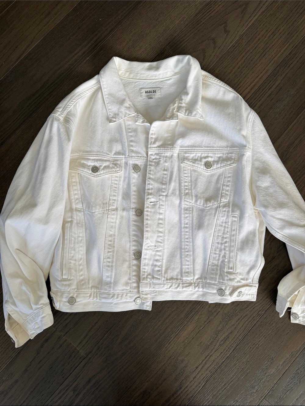 AGOLDE Charli White Organic Cotton Denim Jacket